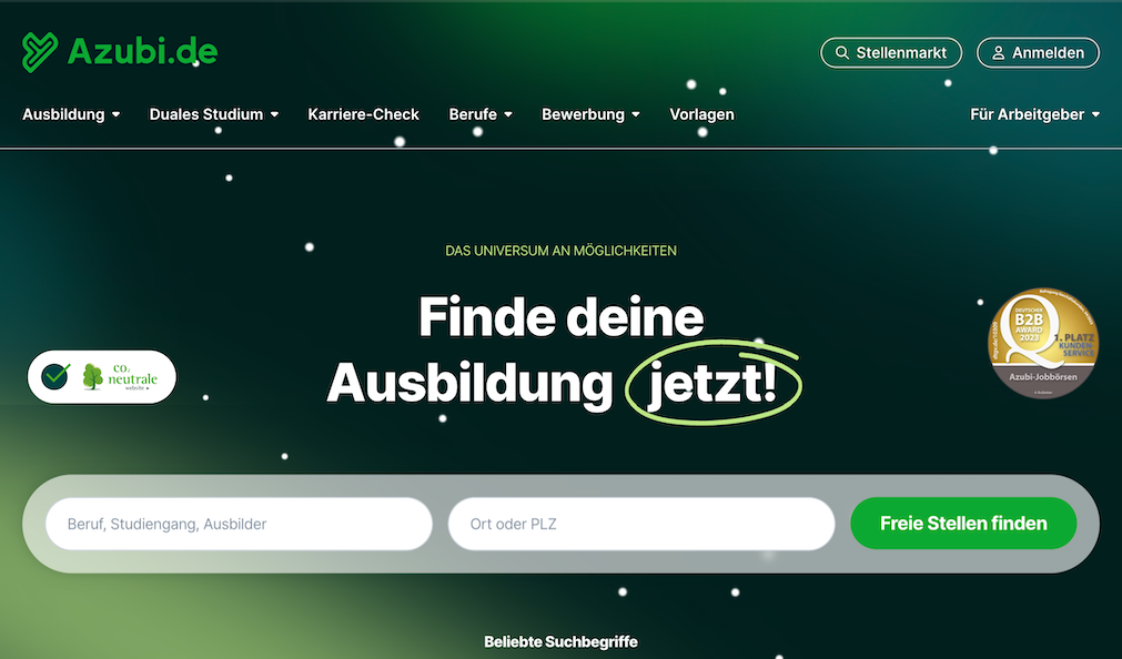 Homepage Azubi.de